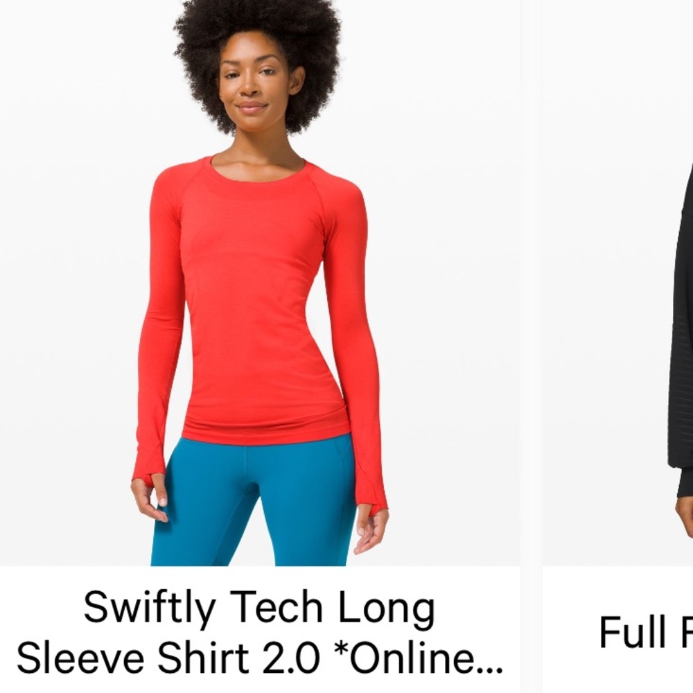 lululemon athletica Red Long Sleeve Top